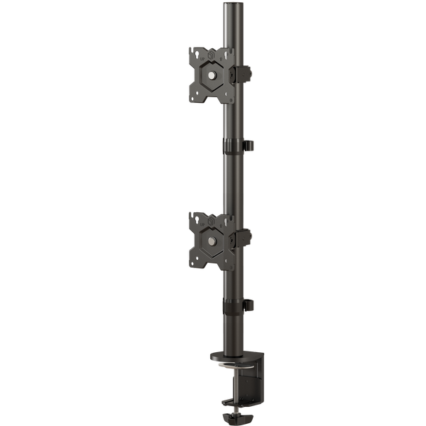 Desk Mount for Two Monitors 13"-34" max 18 lbs, Tilt-Swivel, with Rotation, Black D208E