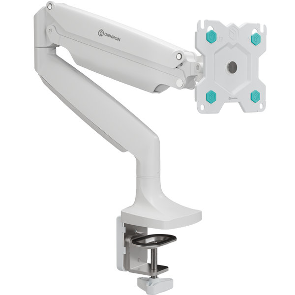 Desk Mount for Monitor 13"-32" max 20 lbs, Tilt-Swivel, with Rotation, White G100