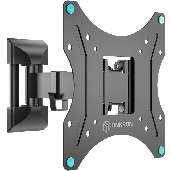 Tilting and swiveling TV bracket for 17"-43" max 77 lbs, black NP24