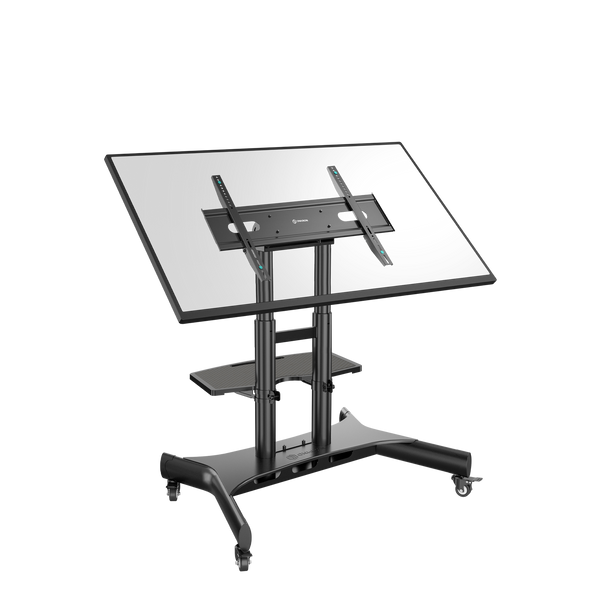 Mobile TV stand for TVs or interactive panels 50"-83", max 154 lbs, tiltable, black TS1380