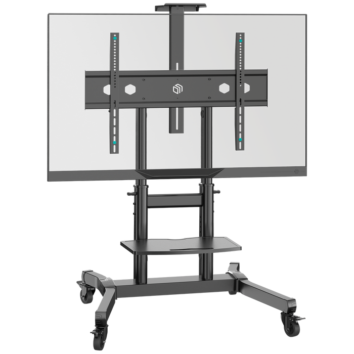 Mobile TV stand for TVs 50"-90", max 220.5 lbs, tiltable, black TS1891