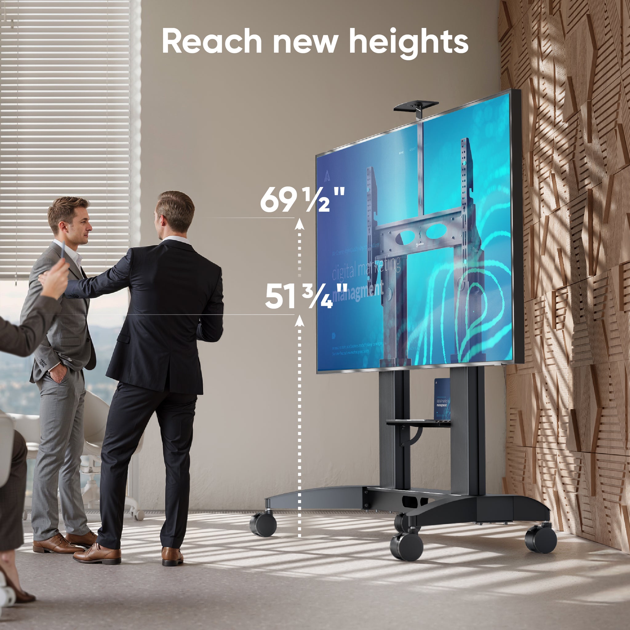 Mobile TV stand for 70