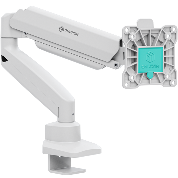 ONKRON G80-W gas spring monitor arm for 13–32 inch screens, white