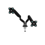 Desk Mount for Two Monitors 13"-32" max 20 lbs, Tilt-Swivel, with Rotation, Black G200