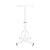 Height Adjustable Laptop Desk Utility Medical Cart with Wheels up to 66 lbs ONKRON LMG30, White